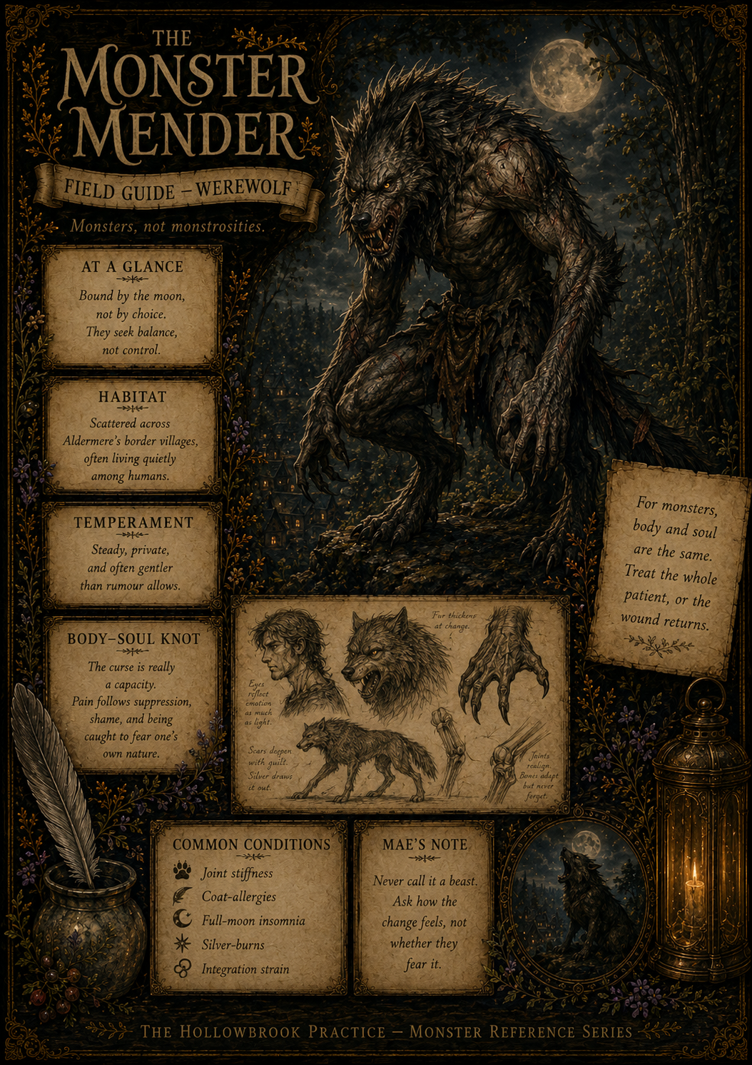 The Monster Mender field guide for the Werewolf